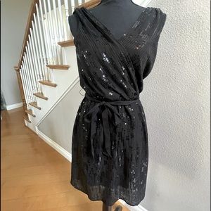 Express Black Sequin cocktail Party Dress size Small